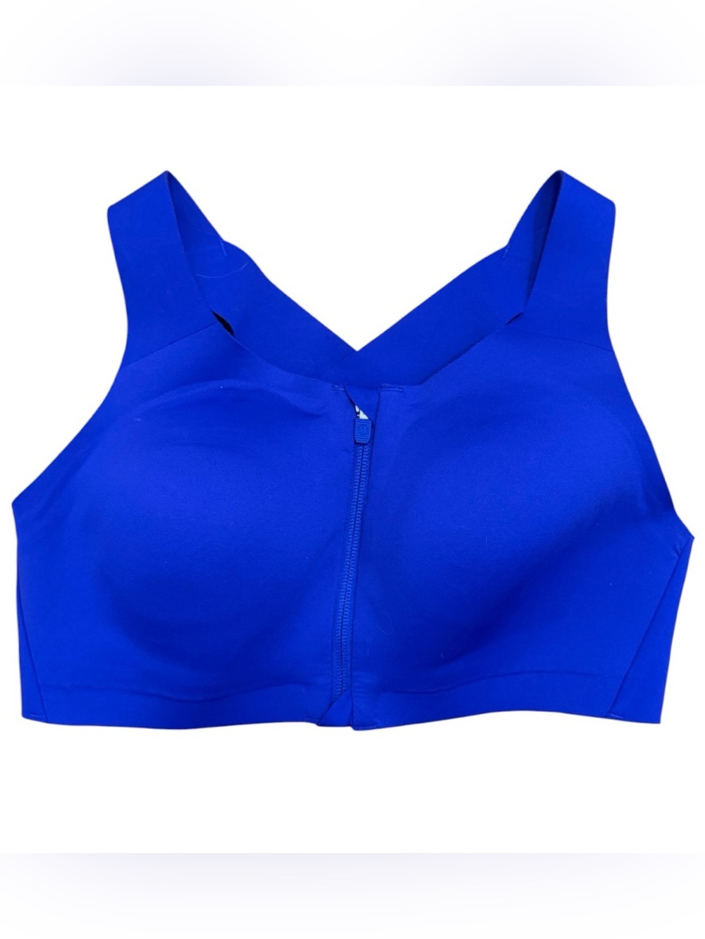 lululemon athletica Enlite Zip Front High Support Sports Bra Blue 34D Lazurite
